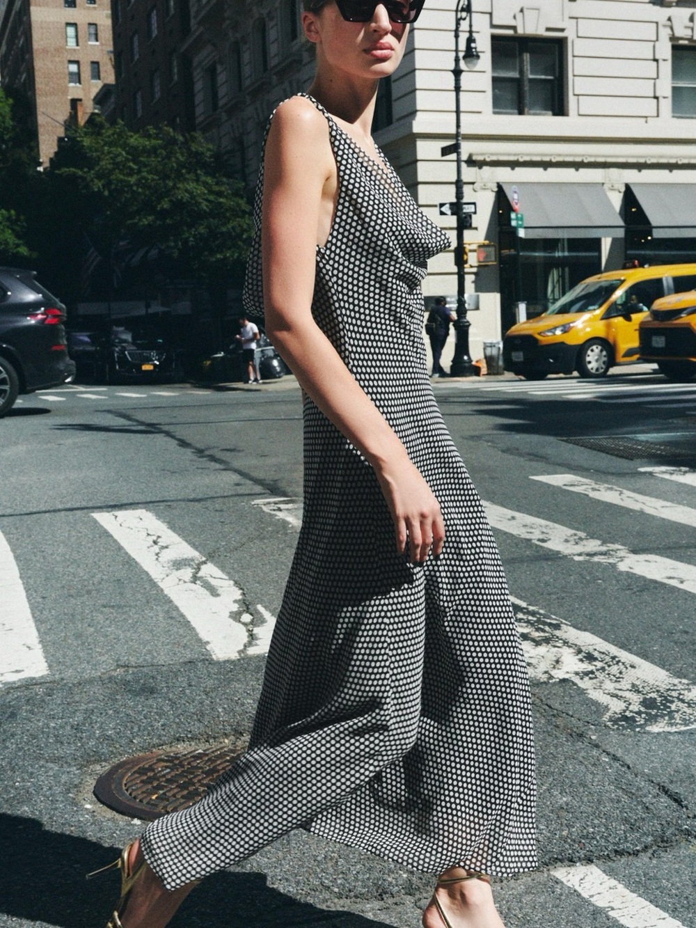 ZARA Polka Dot Maxi Dress